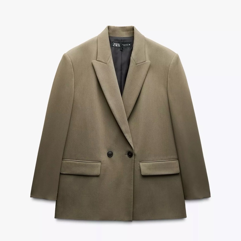 Zara Women's oversized Khaki Blazer